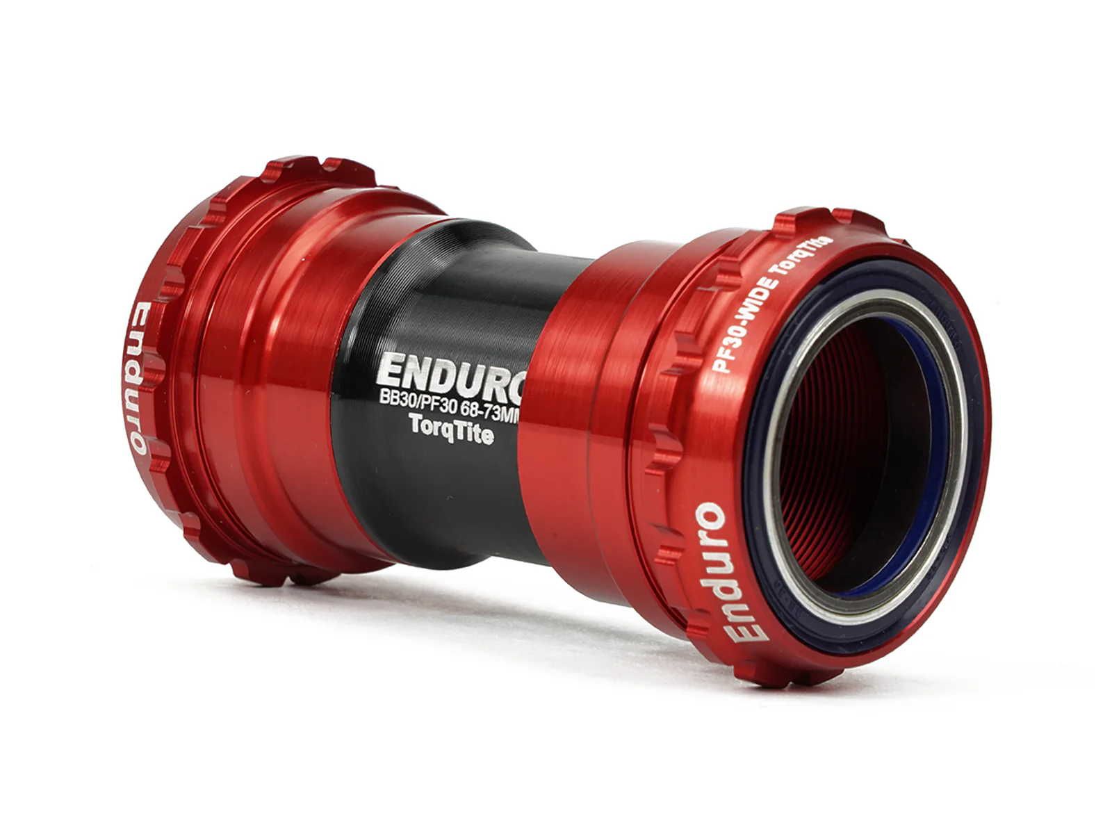BKC-0648 - TorqTite, Ceramic, XD15 Corsa, 45 degree Angular Contact, Bearing Bottom Bracket for PF30 Framesets to 30mm Cranksets (over 104mm wide) - Red