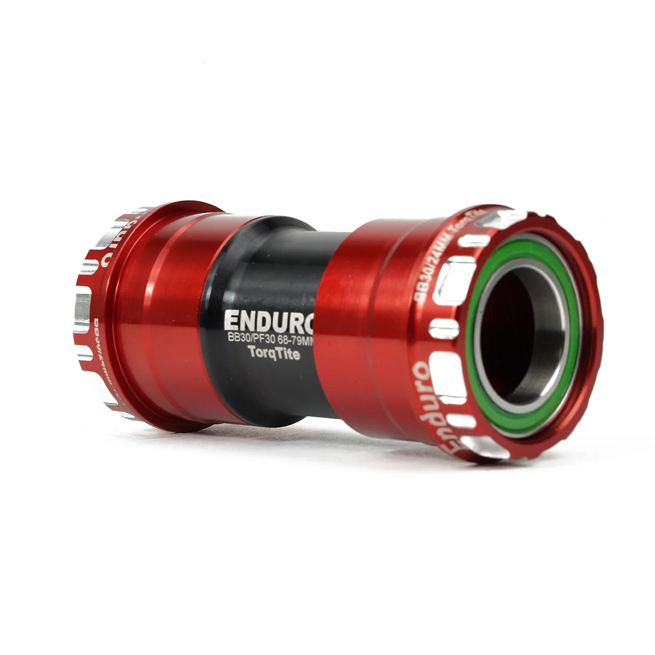 BKC-0880 - TorqTite, Ceramic-Hybrid, XD15, Angular Contact, Bearing Bottom Bracket for BB30 Framesets and Shimano 24mm Cranksets - Red