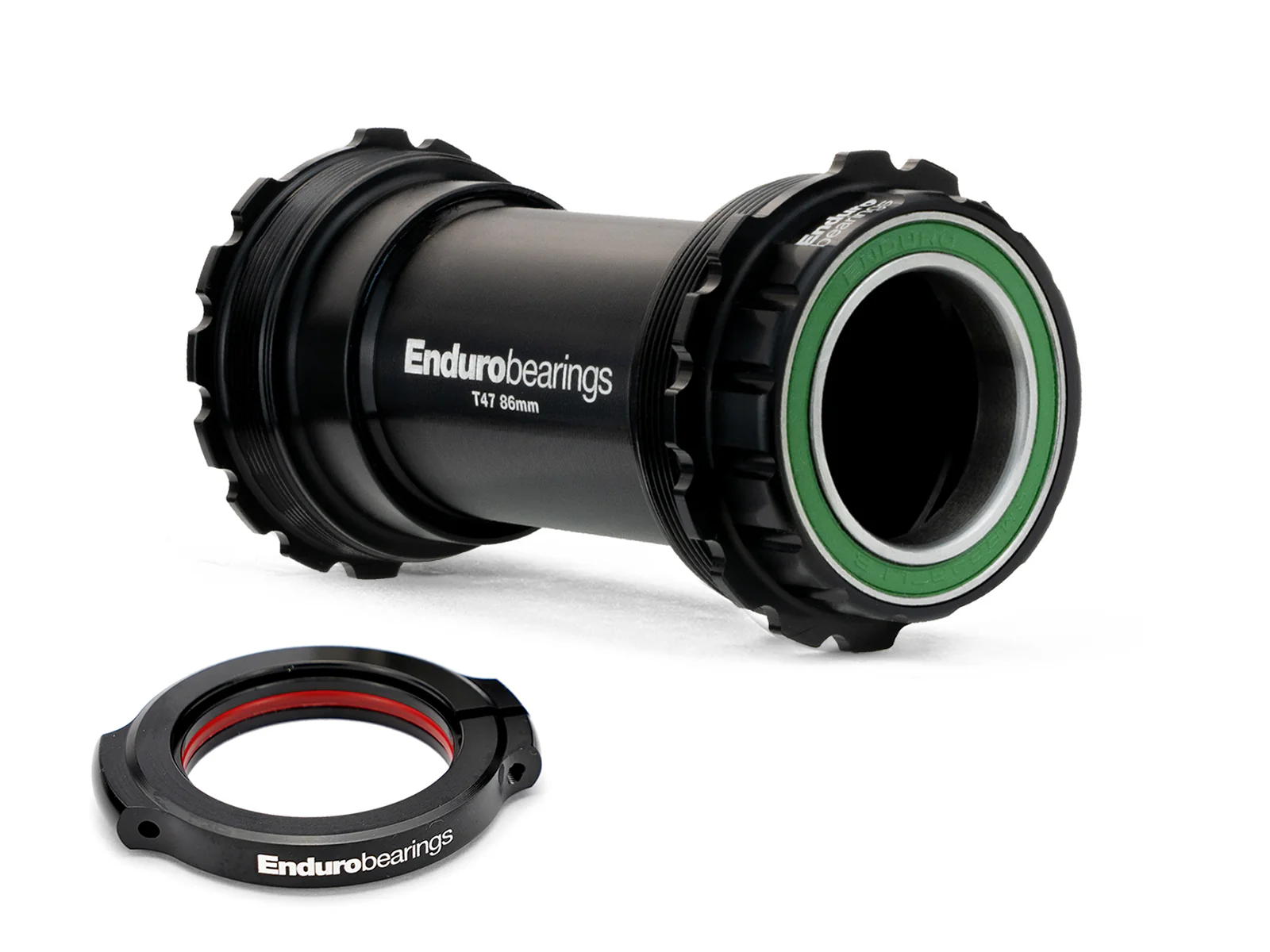 BKS-0227 - T47-Asymmetrical, Threaded, 440C Stainless, Angular Contact Bearing Bottom Bracket for T47 Framesets and SRAM DUB Cranksets