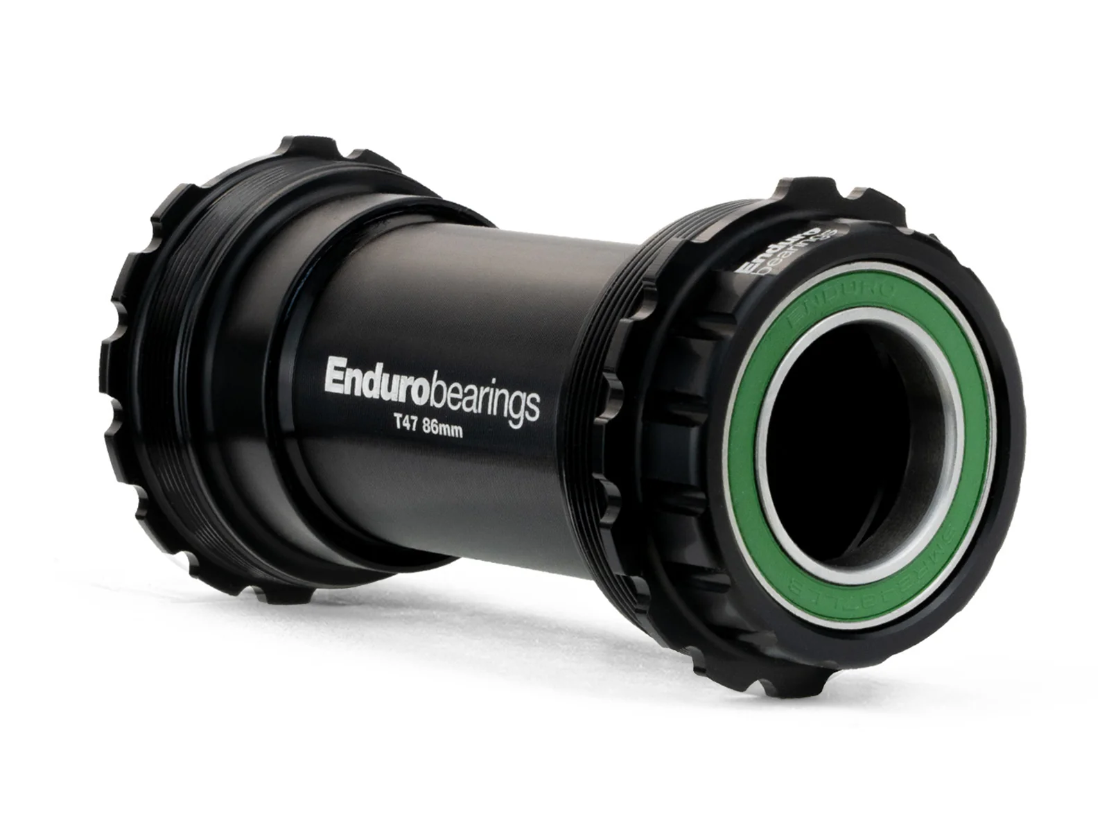 BKS-0234 - T47-Asymmetrical, Threaded, 440C Stainless, Angular Contact Bearing Bottom Bracket for T47 Framesets and Shimano 24mm Cranksets
