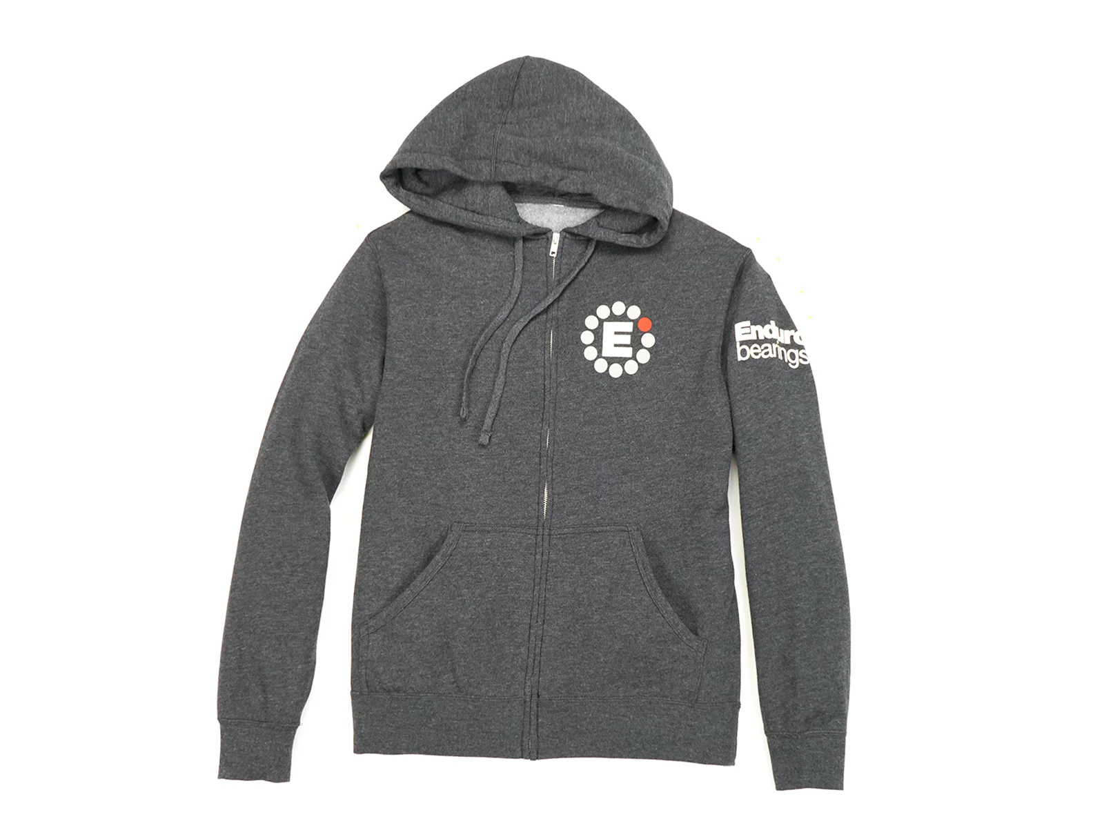 SS-0001-XXL - Enduro Bearings Hoodie | Independent Trading Company | full zip, long sleeve | unisex | size XXL | dark gray heather