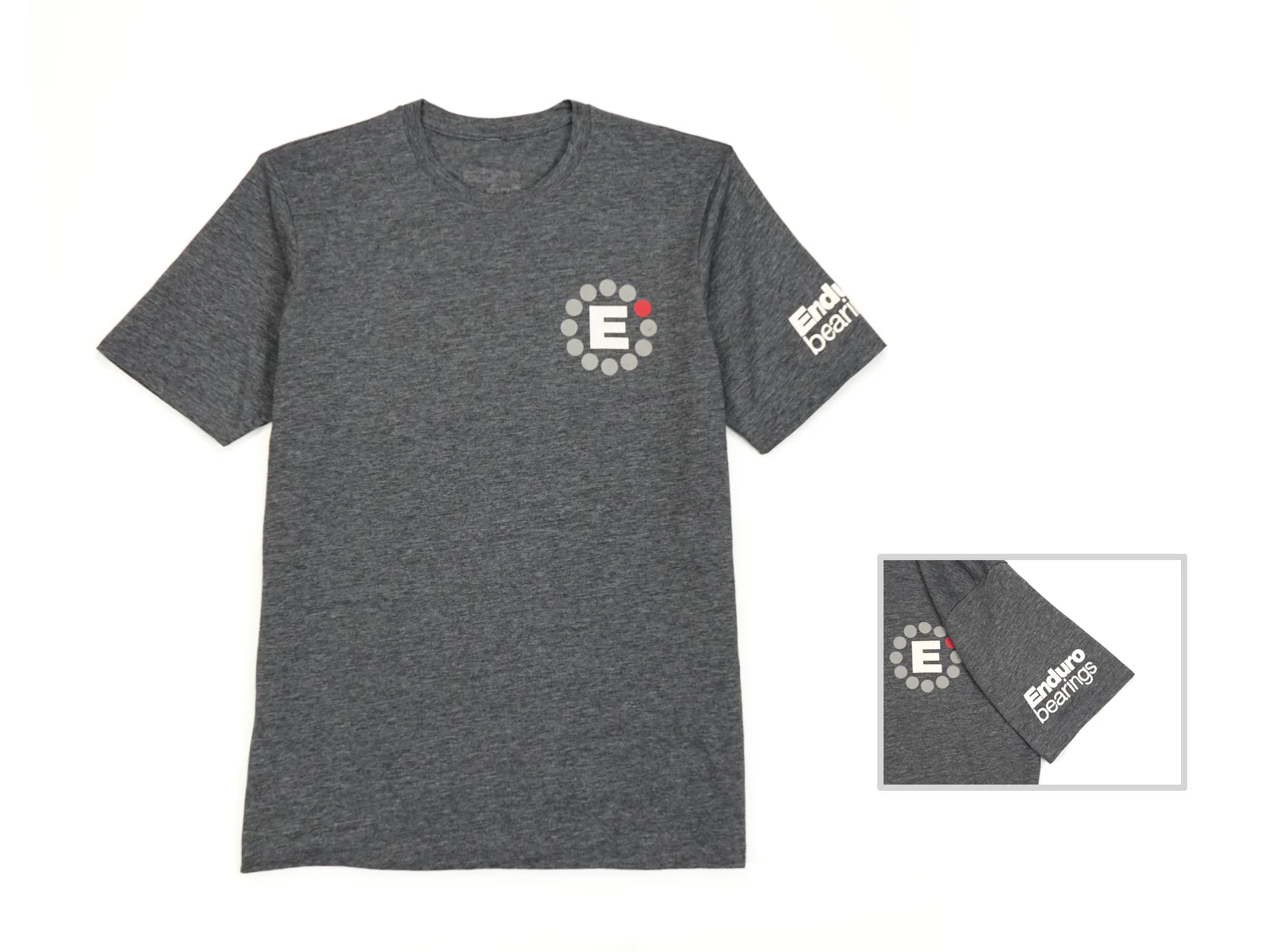 TS-0001-M-XL - Enduro Bearings T-Shirt | Next Level Apparel | short sleeve | men | size XL | dark gray heather